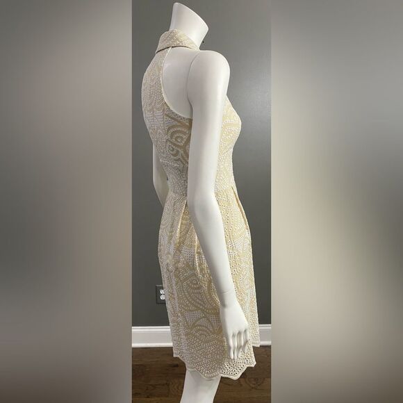 NWT Antonio Melani Halle Eyelet lace embroidery button down collared dress SZ 0 - Picture 10 of 13